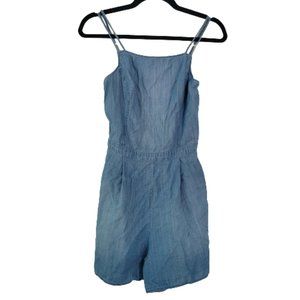 Hollister Denim Style Romper Spaghetti Straps Sz S